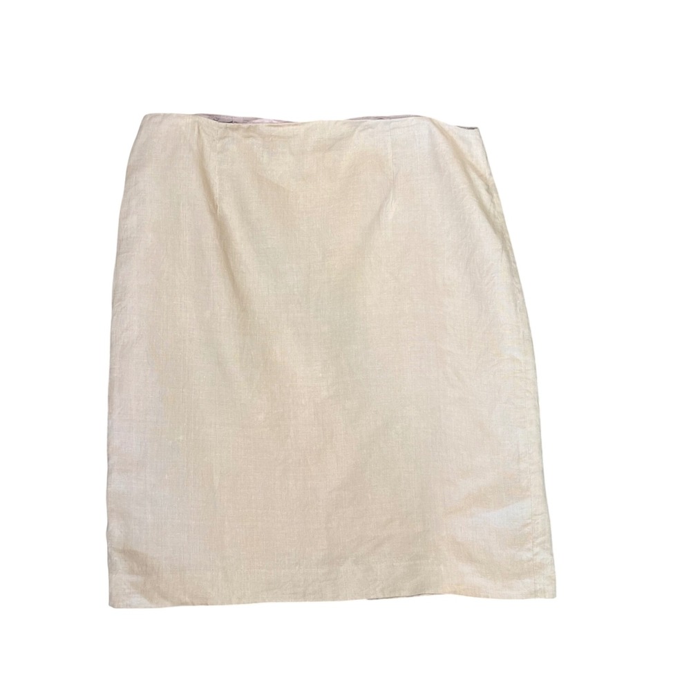 Brooks Brothers 346 Womens Beige 100% Linen‎ Pencil Skirt Size 12 28869027